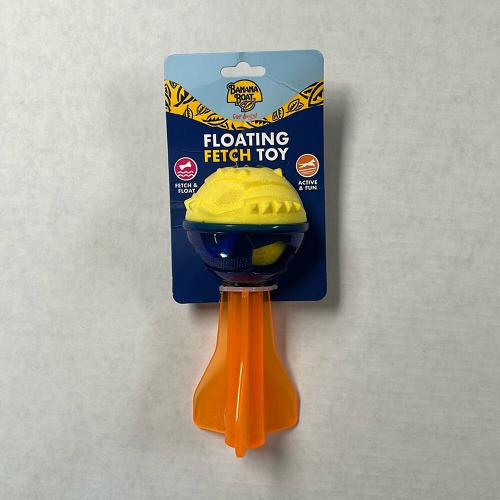 Banana Boat Dogs Floating Fetch Chew Toy Rocket Pool Lake Beach